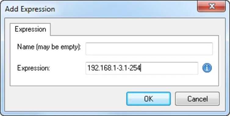 Adding an address expression to target a specific subnet